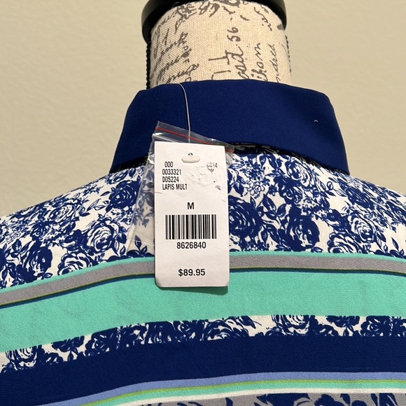 Vintage Drapers & Damons Button Up long sleeves/roll tab Top Size M - Picture 5 of 5